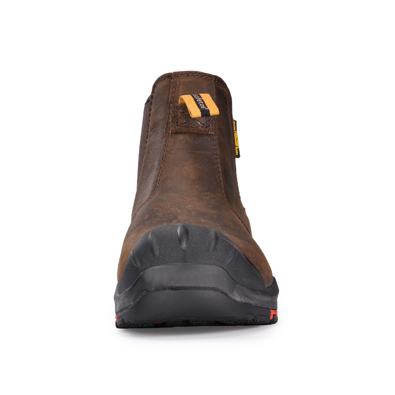 Herren Ledersicherheit Composite Chelsea-Händler Slip auf Knöchel Arbeitsstiefel M-8025nbo