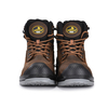 Dunkelbraune ölige Kuh Nubuck Leder Herren Arbeitstiefel Verbundzehe M-8556b