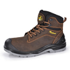 Dunkelbraune ölige Kuh Nubuck Leder Herren Arbeitstiefel Verbundzehe M-8556b