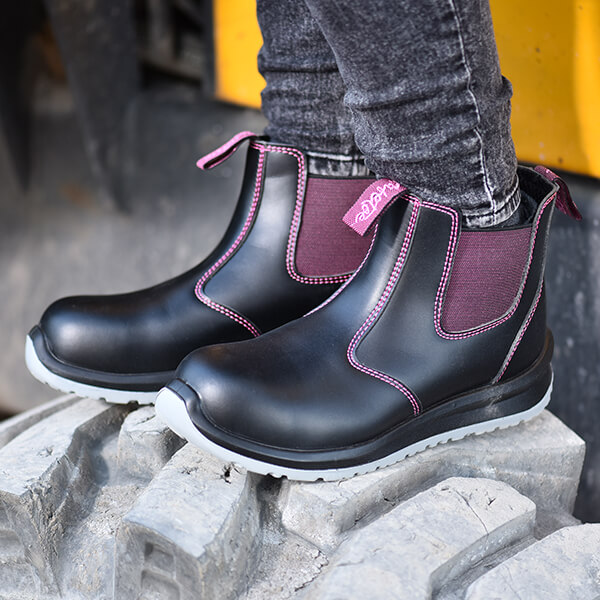 Safetoe Chelsea Slip-On-Sicherheitsstiefel für Damen | M-8025FM Lunawalk