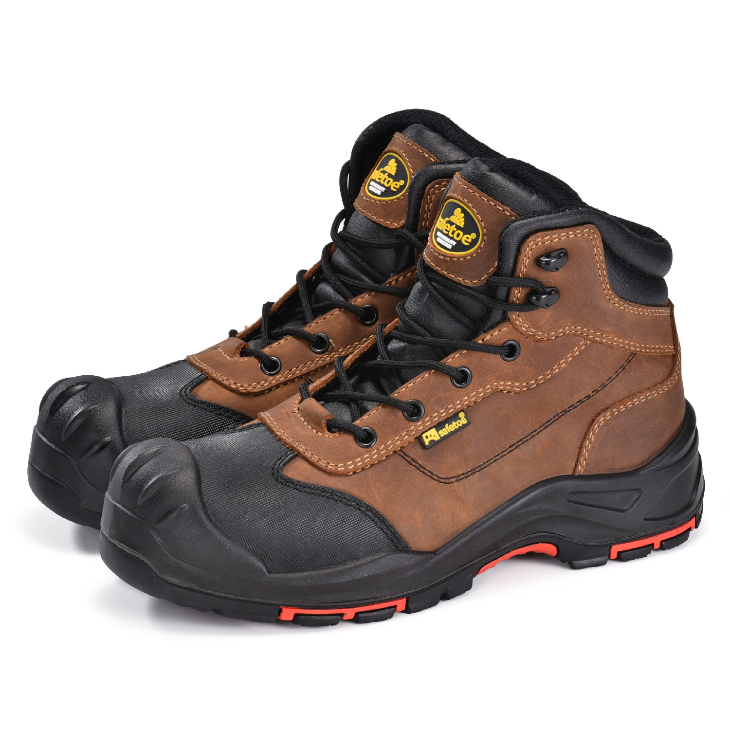 Am bequemsten Nubuck Leder-Schlupfsicherheitsstiefel mit zusammengesetzten Zeh für Männer M-8563
