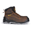 Dunkelbraune ölige Kuh Nubuck Leder Herren Arbeitstiefel Verbundzehe M-8556b