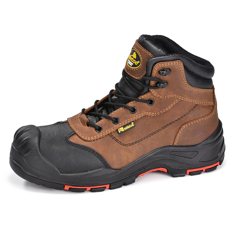 Am bequemsten Nubuck Leder-Schlupfsicherheitsstiefel mit zusammengesetzten Zeh für Männer M-8563