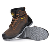 Dunkelbraune ölige Kuh Nubuck Leder Herren Arbeitstiefel Verbundzehe M-8556b