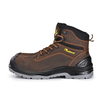 Dunkelbraune ölige Kuh Nubuck Leder Herren Arbeitstiefel Verbundzehe M-8556b