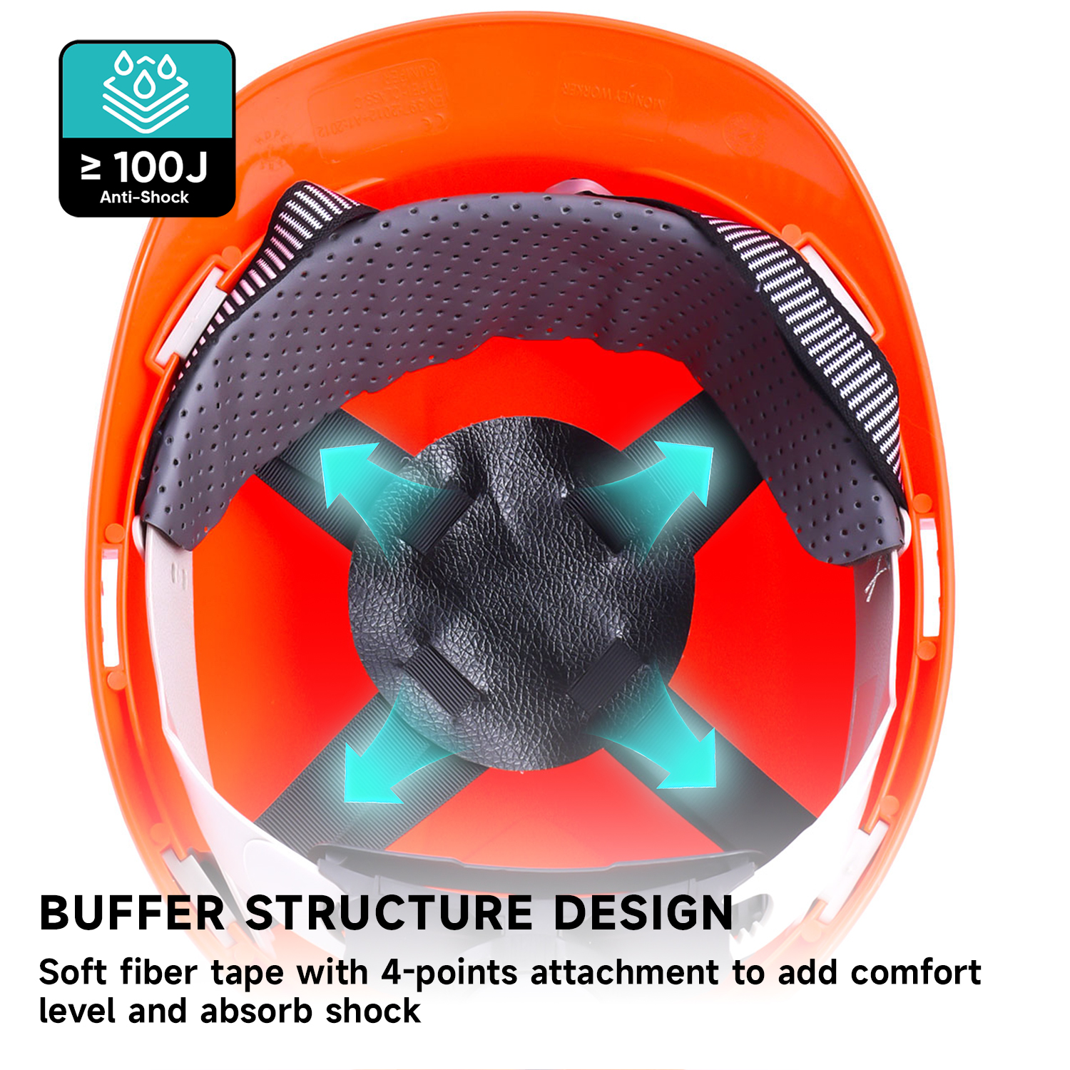 Sicherheitshelme für Bauarbeiten W-003 Orange