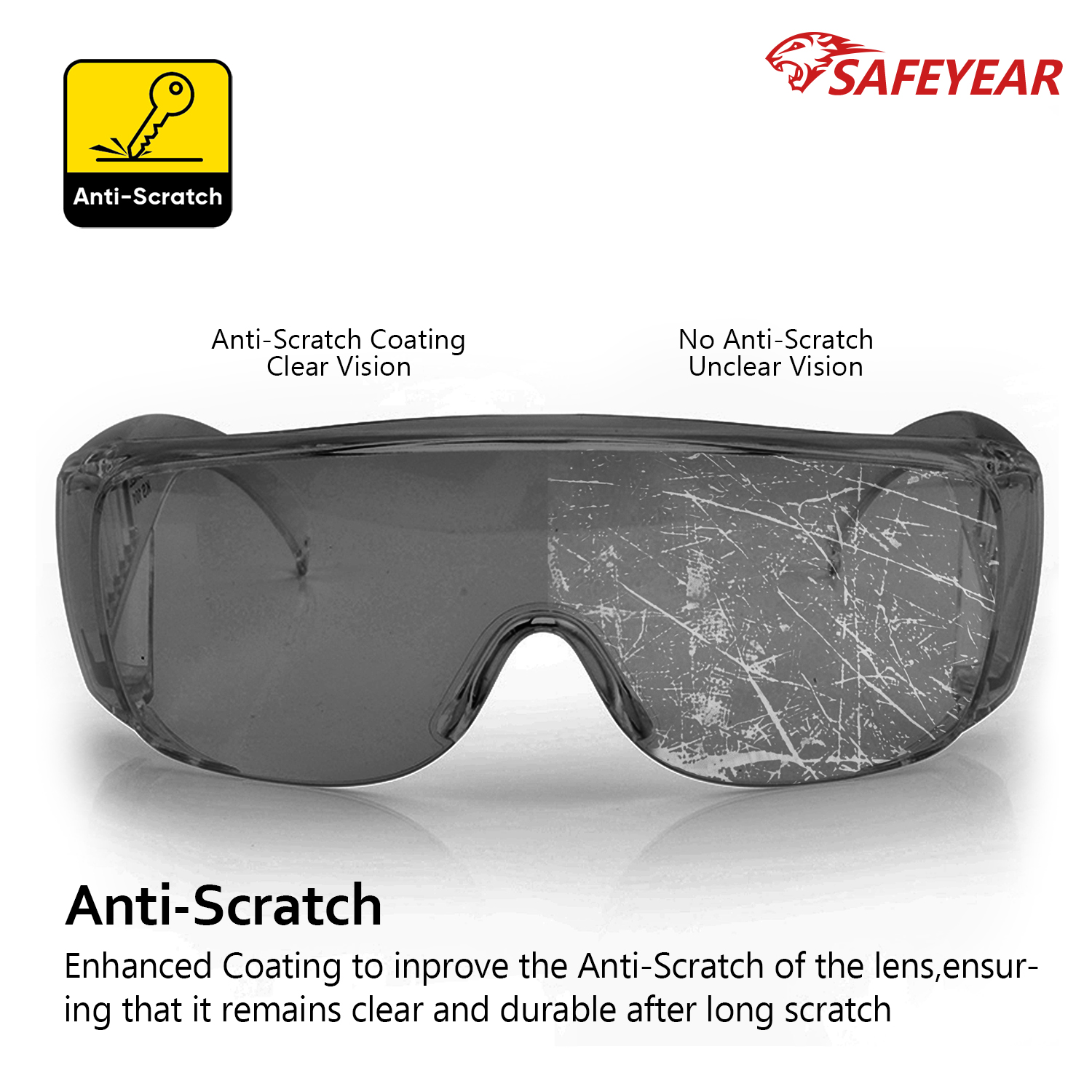 Polycabonat -Sicherheitsbrille SG035 Schwarz
