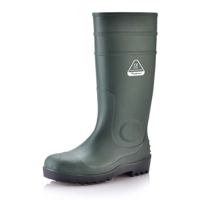 Wasserdichte PVC-Sicherheitsstiefel W-6037 Grün