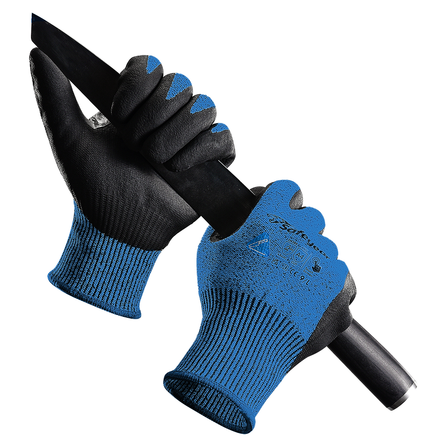 Bauarbeitshandschuhe Schnittfeste Sicherheitsarbeitshandschuhe PD8045 Blau
