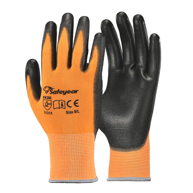 PU beschichtete Hochleistungshandschuhe PN8003 Orange