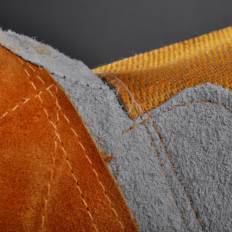 Arbeitslederhandschuhe, verstärkte Lederhandschuhe, Leder-Schlaghandschuhe, Schnitt 5, FL-1015, Gelb