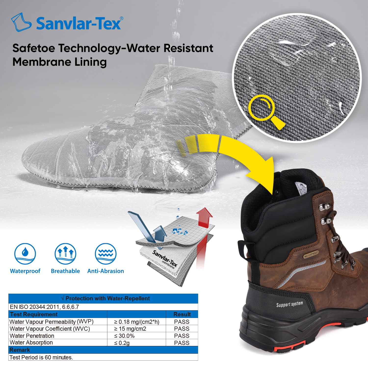 Herren warme Sicherheit Stiefel Ölfestes Arbeitsstiefel wasserdicht H-9552