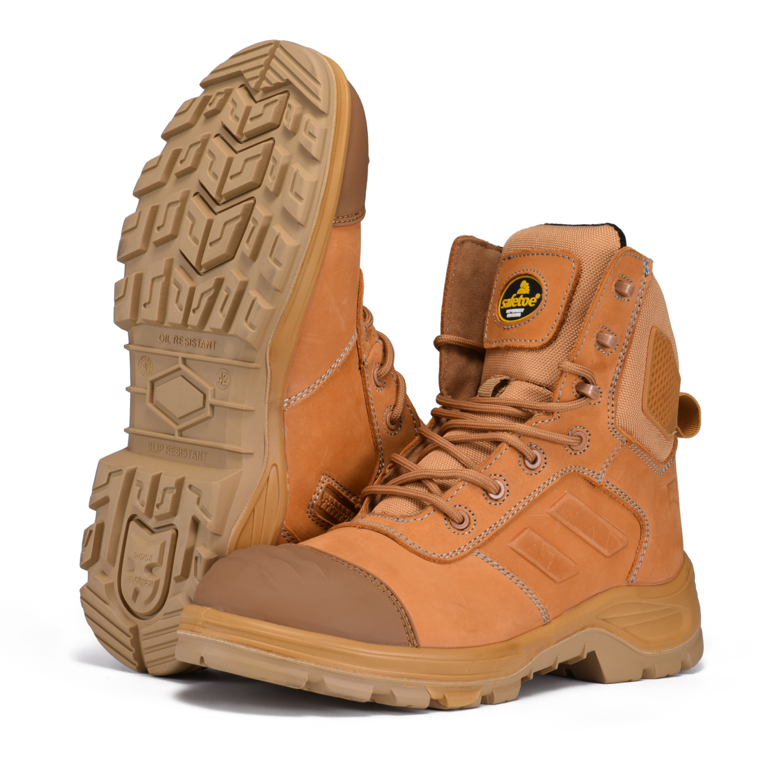 Meistverkaufte hochwertige Verbundto-Bauarbeiten Stiefel M-8578 Beige