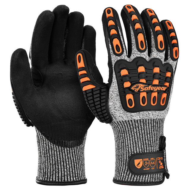 Fabrikarbeit Handschuhe Schnitt resistente mechanische Handschuhe TPR9004 Orange