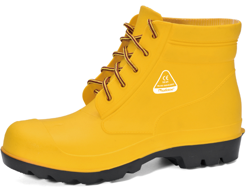 Stahlzehen Regenstiefel W-6050 Gelb