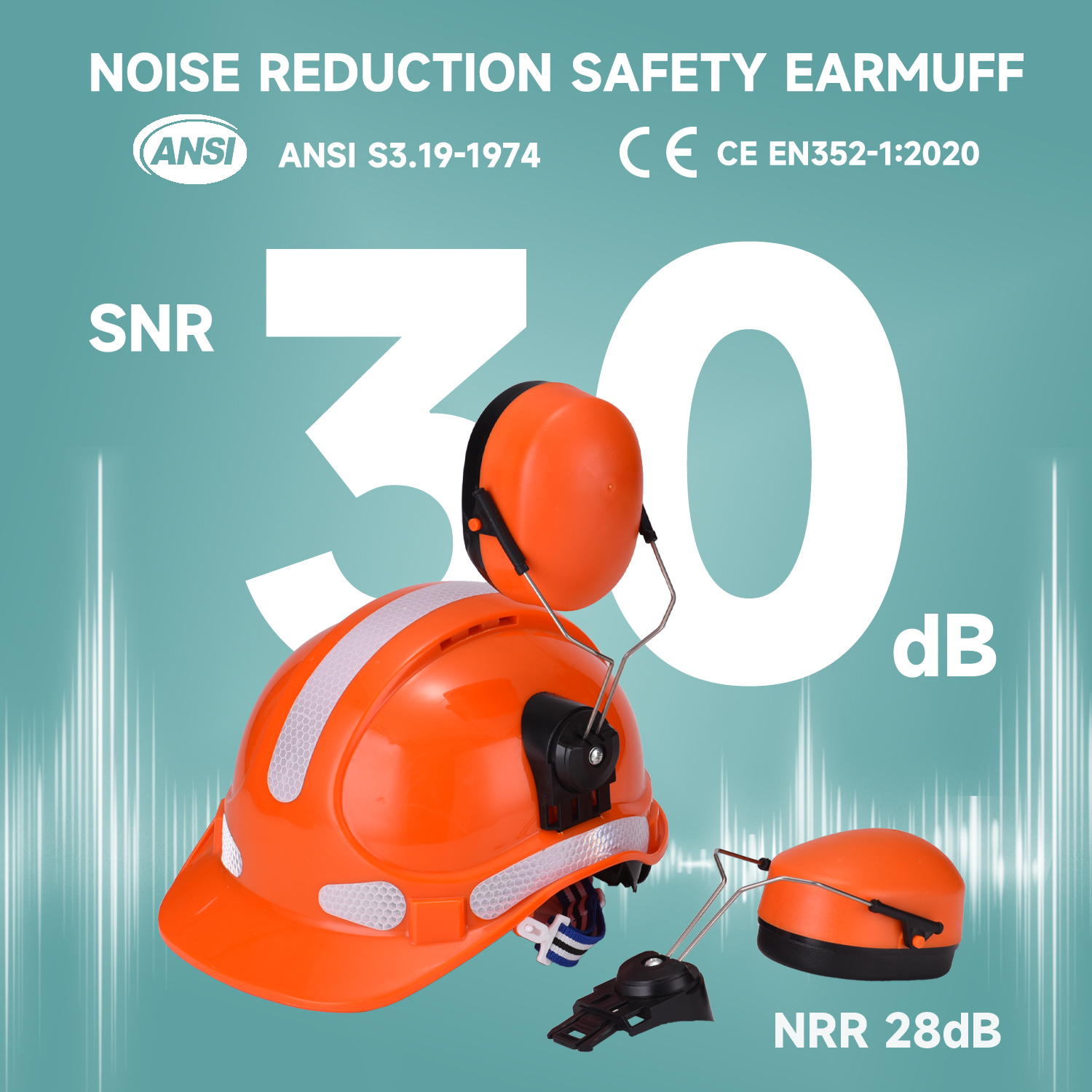 Hochwertige Ohrmuffs E-2008d Orange