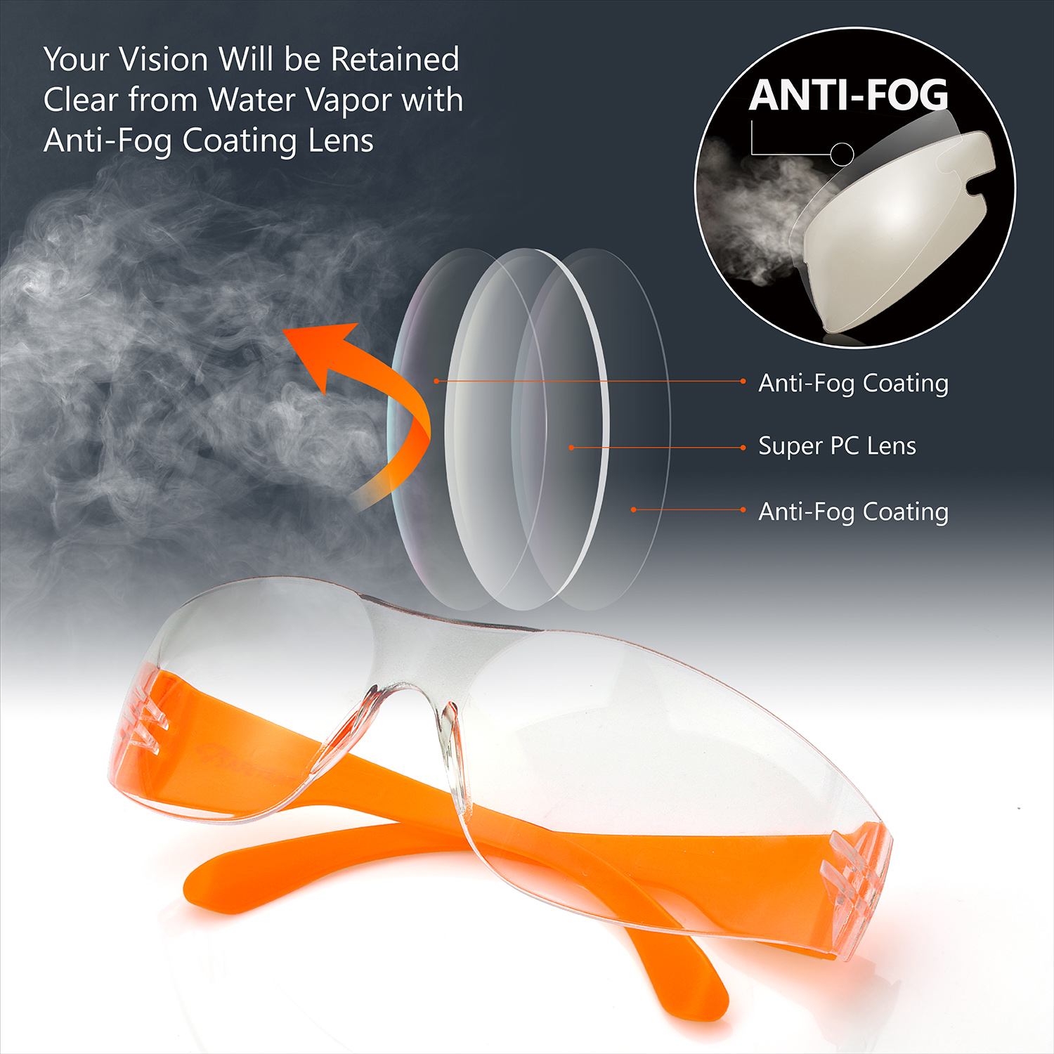 Augenschutz Schutzbrille SG001 Orange