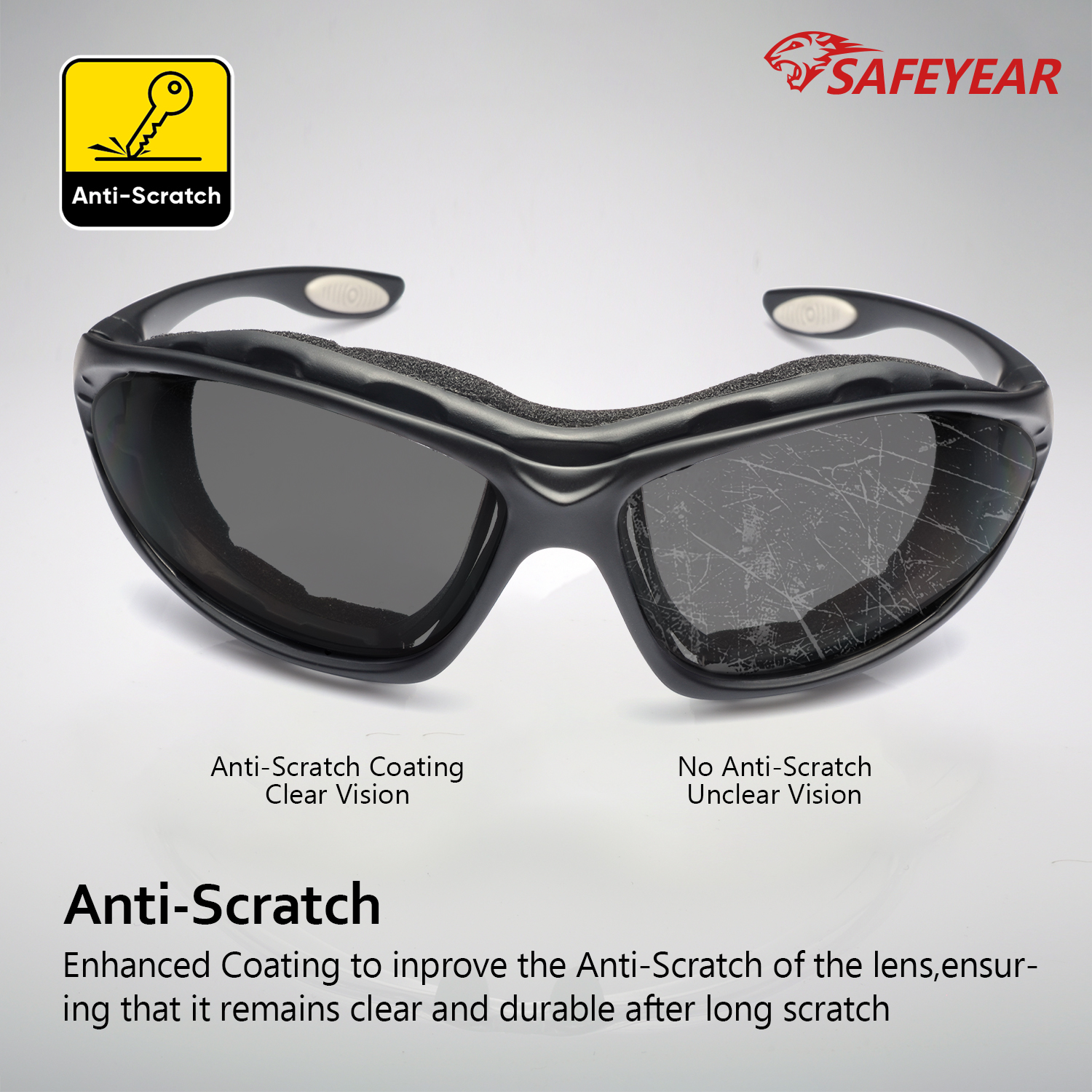 Schwarze Linsensicherheit Sonnenbrille SG002 Schwarz