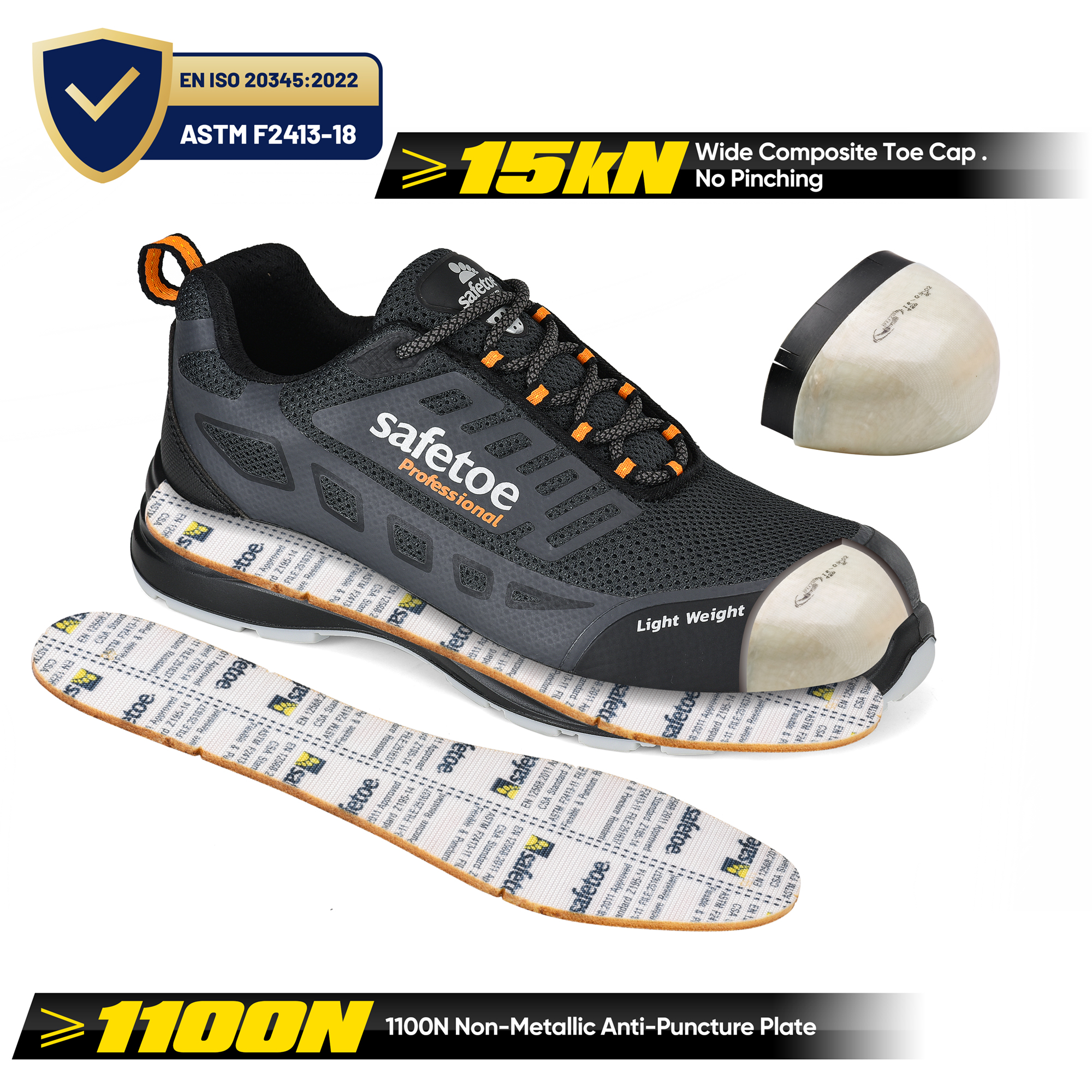 Safetoe Engineer S1P Sicherheitssneaker L-7571 ComfortGuard Pro