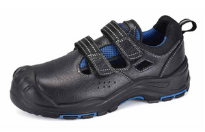 Klettbetriebssicherheit Sandalen L-7585 Blau / Metall frei