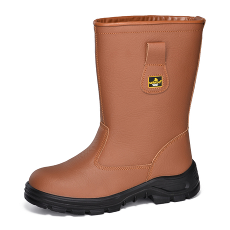 Warme Winterarbeitsstiefel CE-geprüfte braune Sicherheitsschuhe-H-9430 Braun