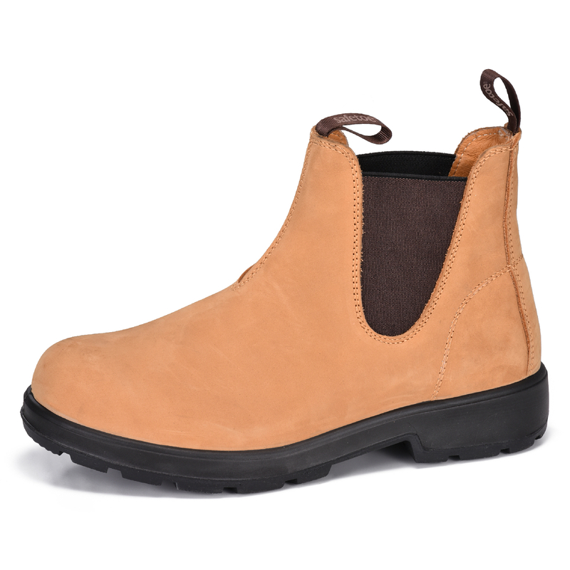 S3 Chelsea-Arbeitsstiefel ohne Schnürsenkel zum Hineinschlüpfen, Israel und Australien, M-8316, Beige