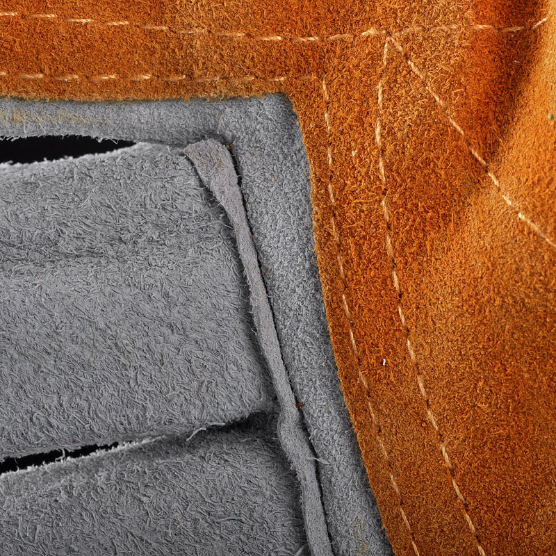 Arbeitslederhandschuhe, verstärkte Lederhandschuhe, Leder-Schlaghandschuhe, Schnitt 5, FL-1015, Gelb