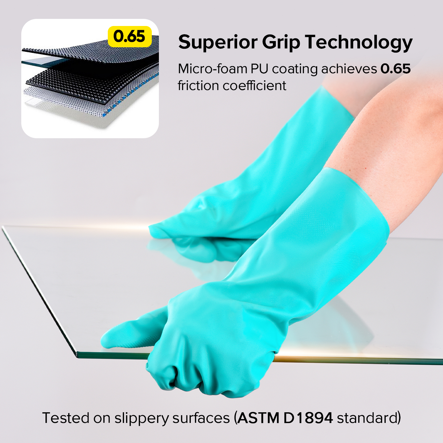 Chemikalienbeständige Arbeitshandschuhe FL-0056 Grün