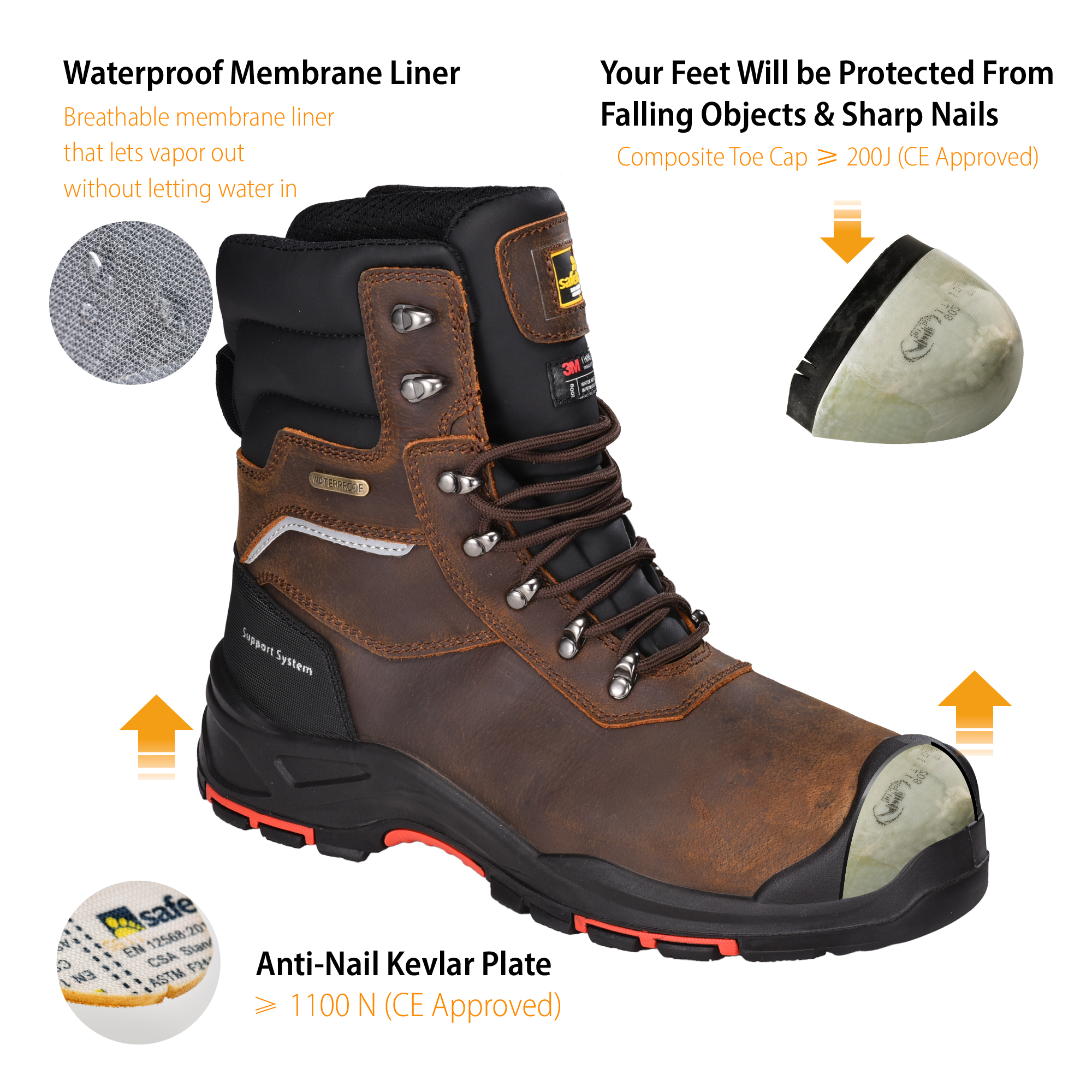 H-9552-Composite-Toe-Arbeitsstiefel 