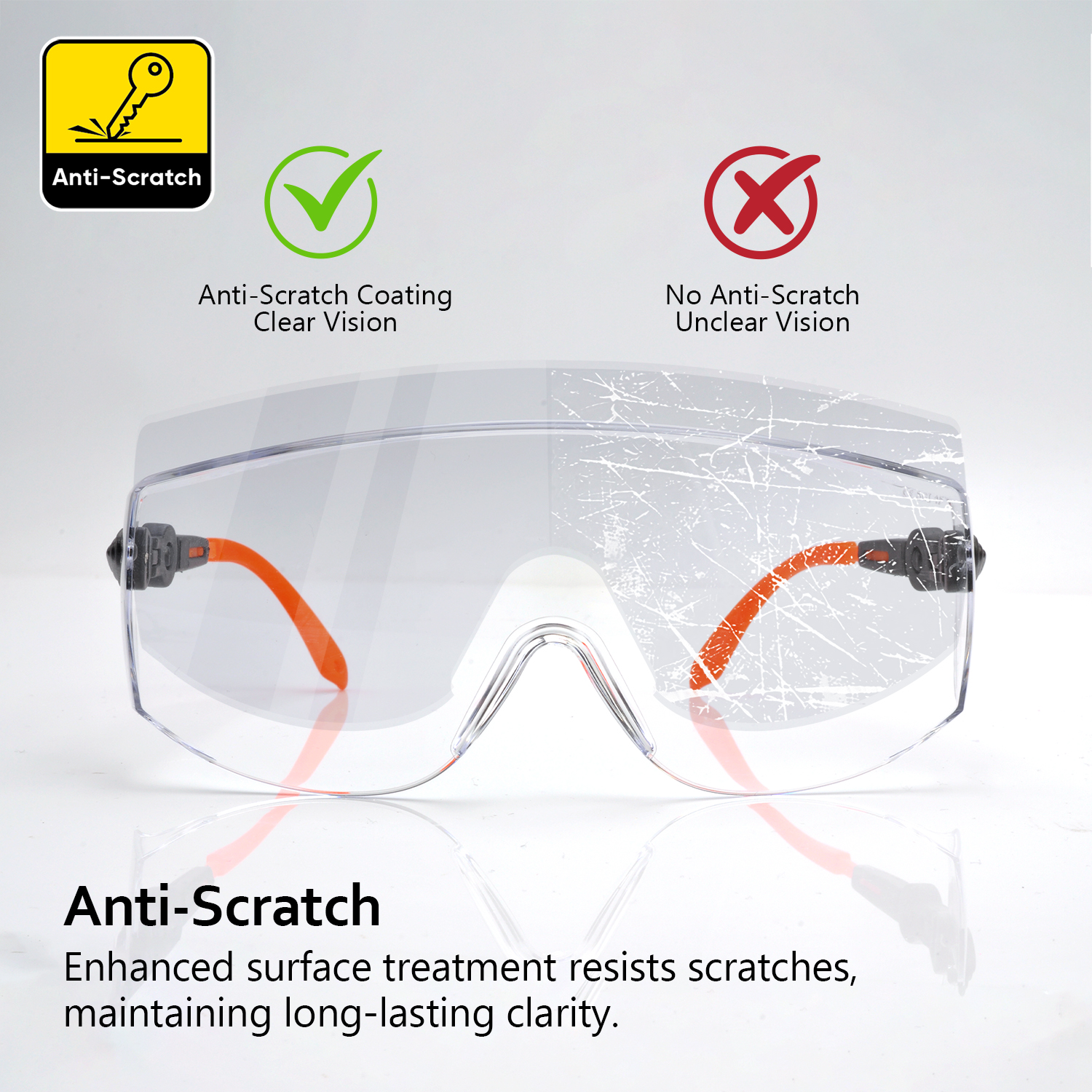 Übergroße OTG-Schutzbrille, die über Korrekturbrillen passt | ANSI Z87.1 und EN166