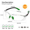 Ready Stock Antibeschlag-Schutzbrille, kratzfest, ANSI Z87.1, CE EN166, SG003, Grün