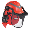 Sicherheitshelme & Gesichtsschild & Ohrschützer M-5009 Rot