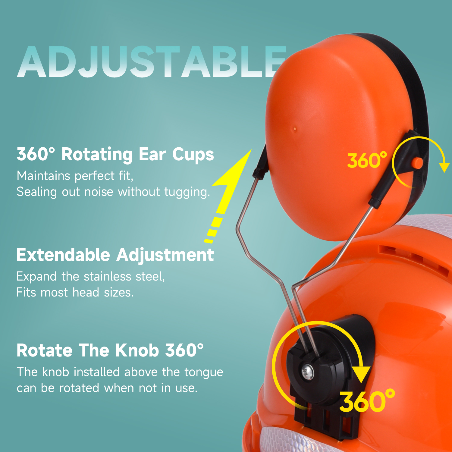 Hochwertige Ohrmuffs E-2008d Orange
