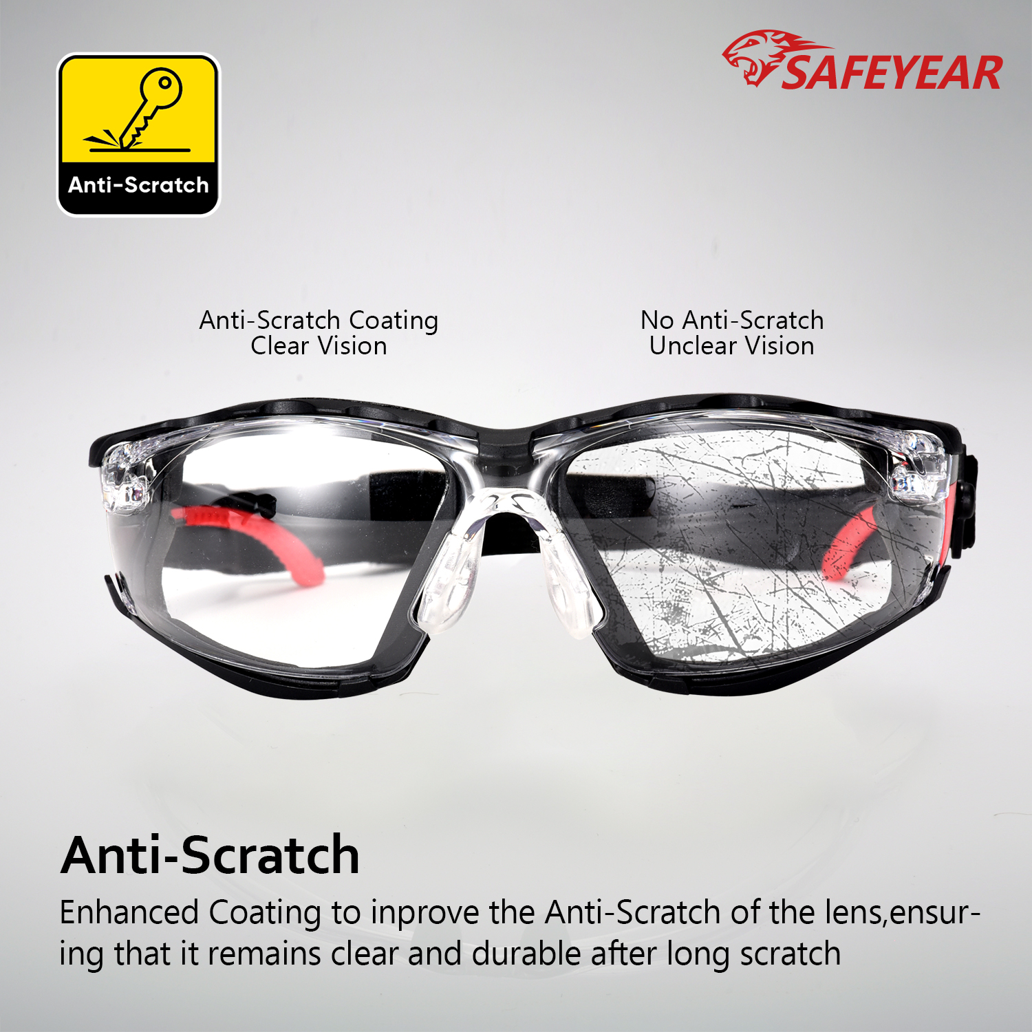  Schutzsicherheitsbrille für Frauen SG037 rot