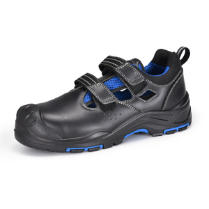 Klettbetriebssicherheit Sandalen L-7585 Blau / Metall frei