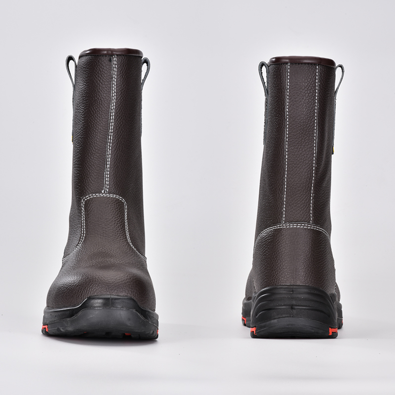 Safetoe High Knie Brown Safety Boots H-9001