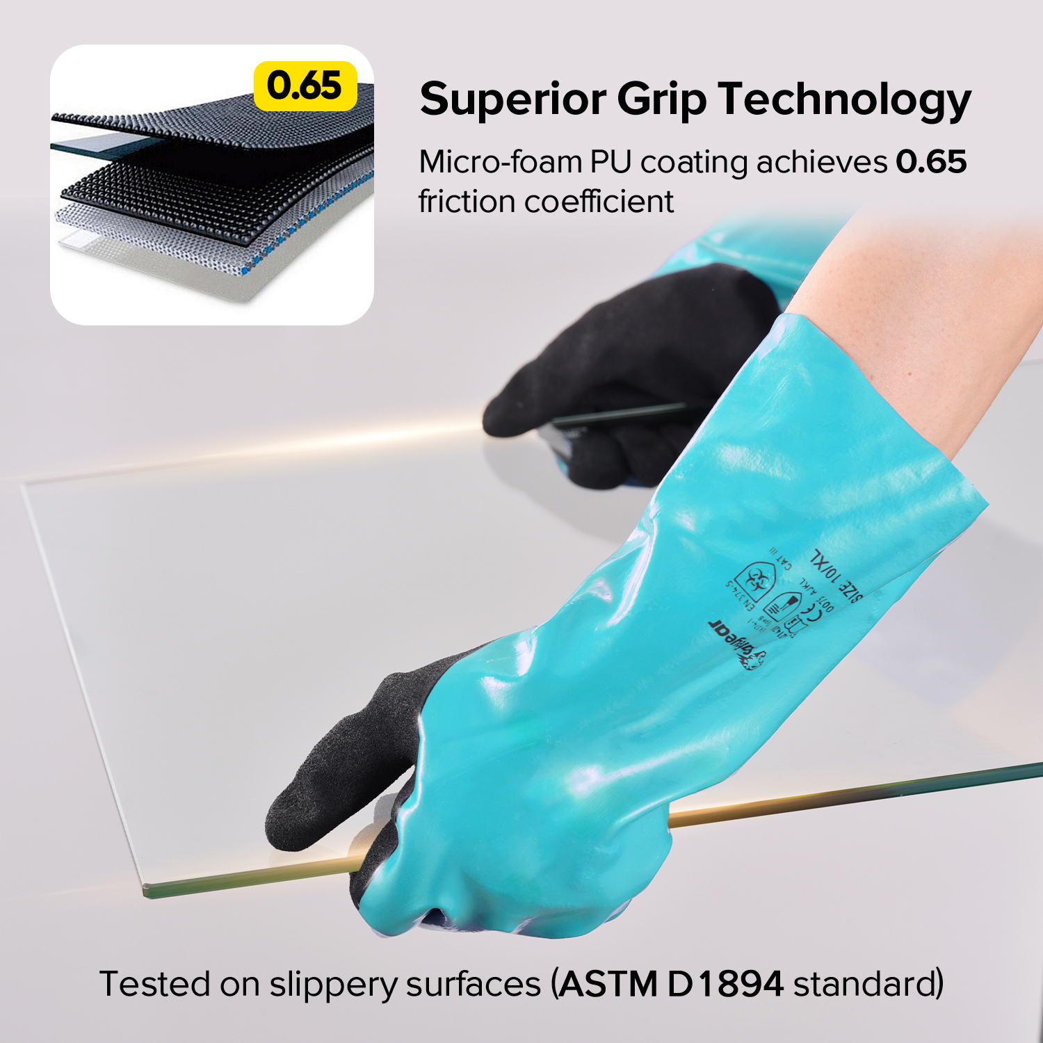 Chemikalien- und ölbeständige Arbeitshandschuhe NSL1868