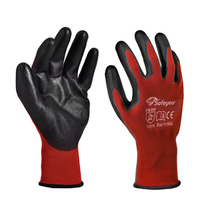 PU beschichtete Hochleistungsarbeit Handschuhe PN8003 Rot