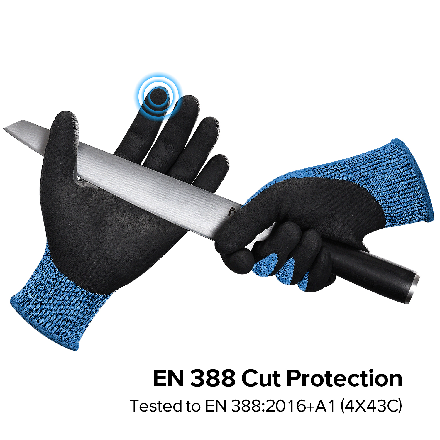 Bauarbeitshandschuhe Schnittfeste Sicherheitsarbeitshandschuhe PD8045 Blau