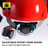 Sicherheitshelme & Gesichtsschild & Ohrschützer M-5009 Rot
