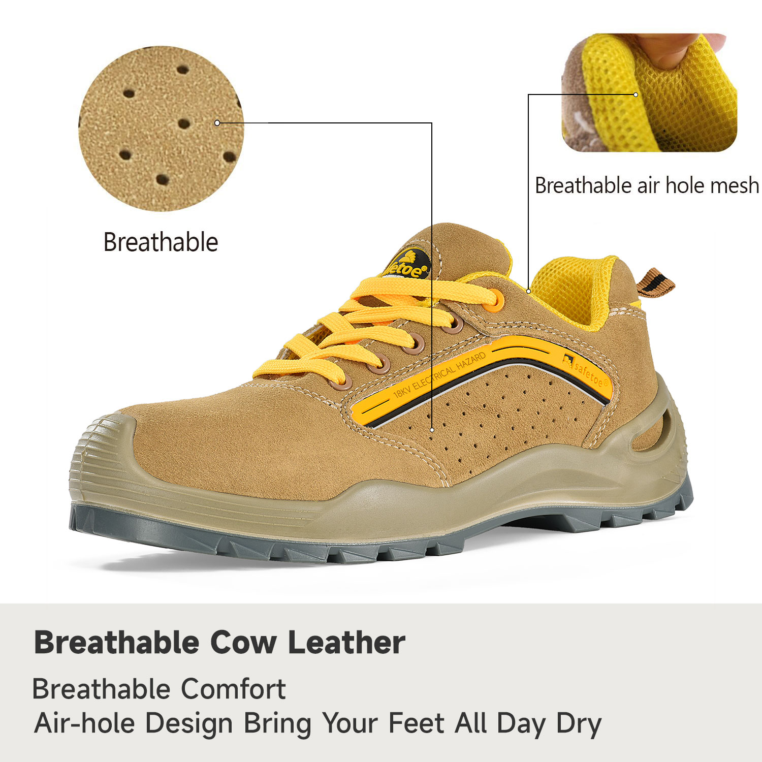 EH bewertete Schuhe Anti Electric Isolierdielektrische Sicherheitsschuhe Männer Männer