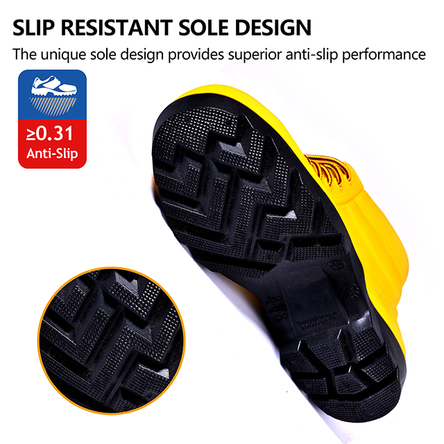 Stahlzehen Regenstiefel W-6050 Gelb