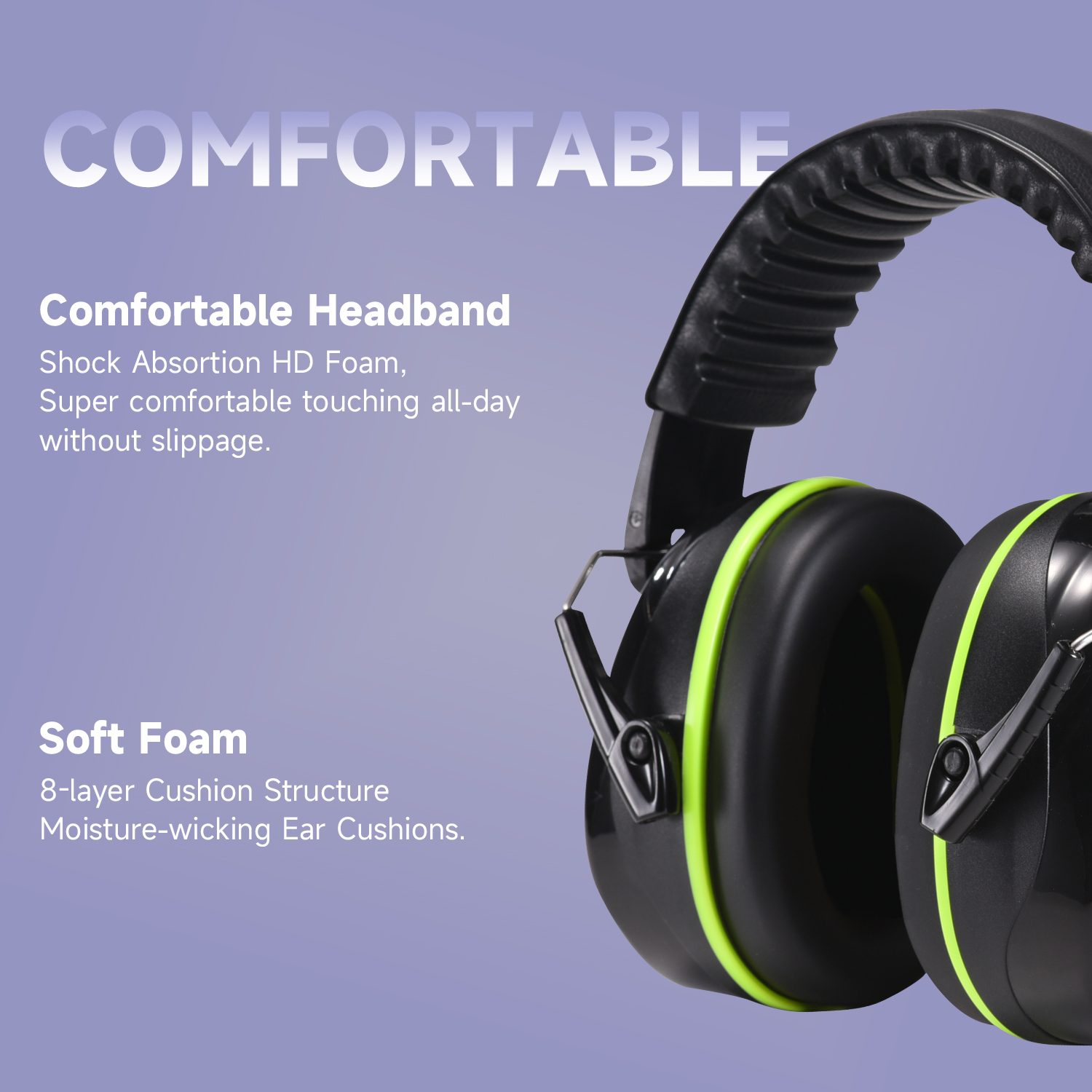 ABS Hörschutz Ohrmuffs Schutzohrmuffs Bereit fm-1b grün