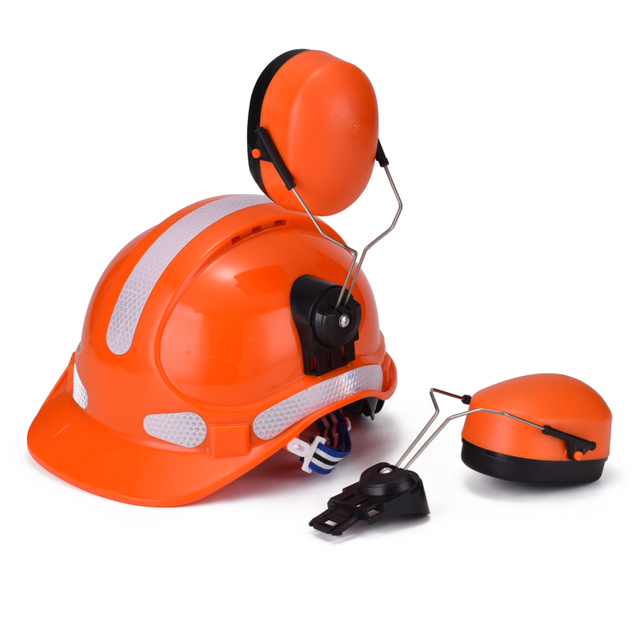  Herstellung von Ohrschützer Konstruktion Sicherheitshelm ABS CE zugelassene Sicherheitshelme W-018 Orange