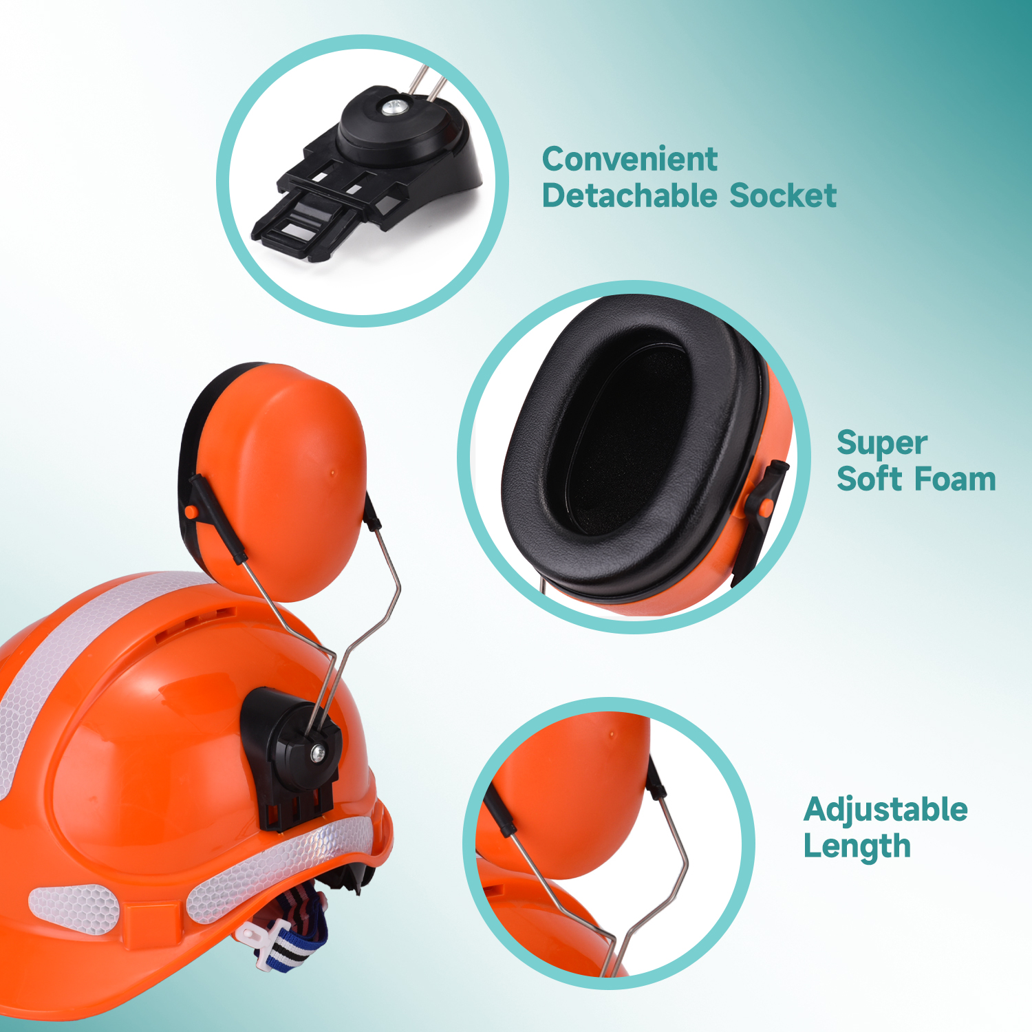 Hochwertige Ohrmuffs E-2008d Orange