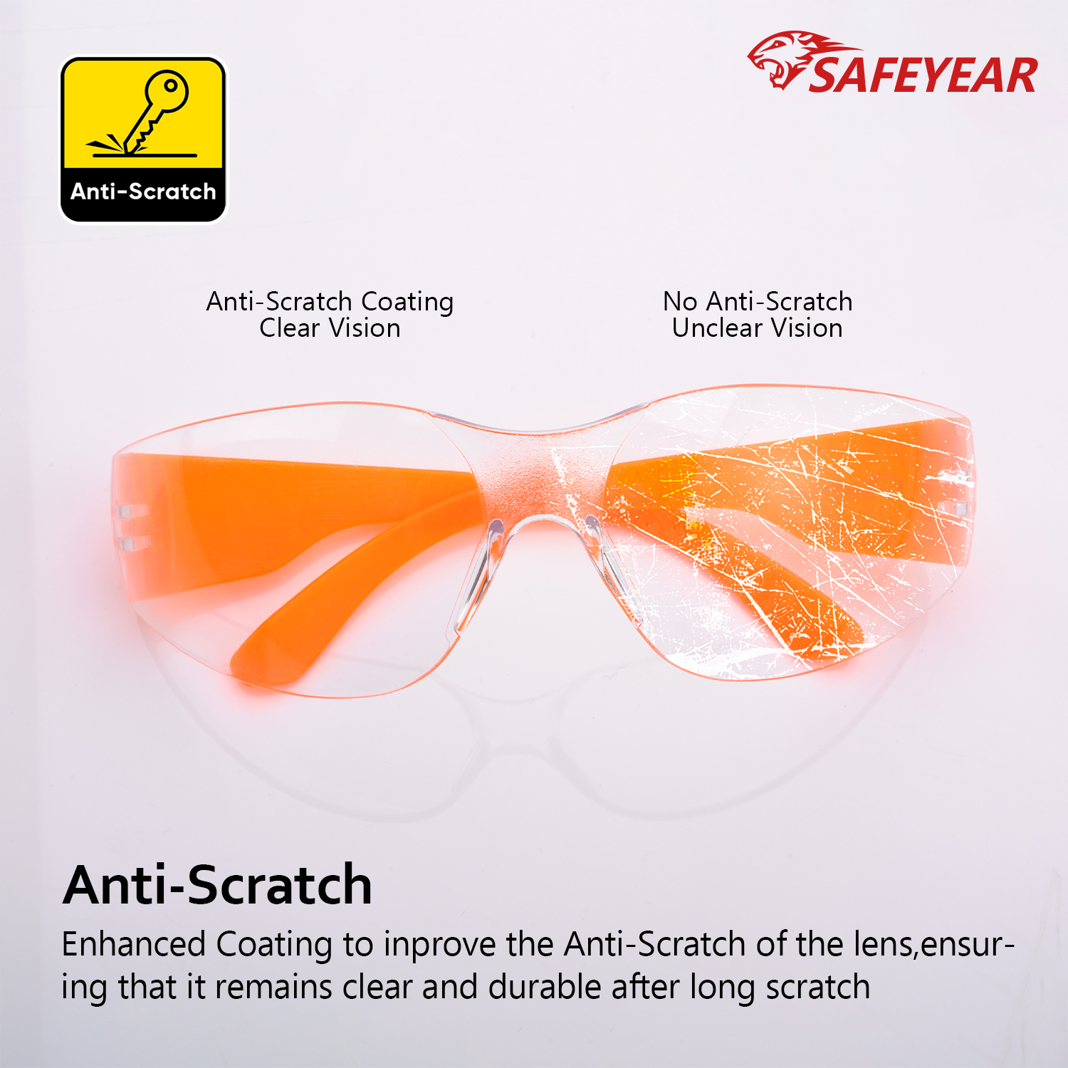 Augenschutzsicherheit Brille SG001 Orange