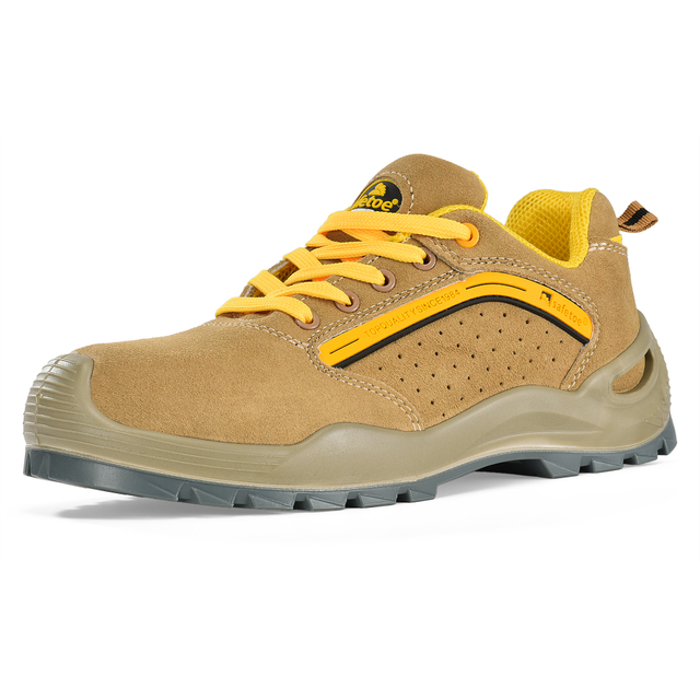 Ledersicherheitsschuhe Sommer Atmungsfreie Sicherheitsschuhe L-7296