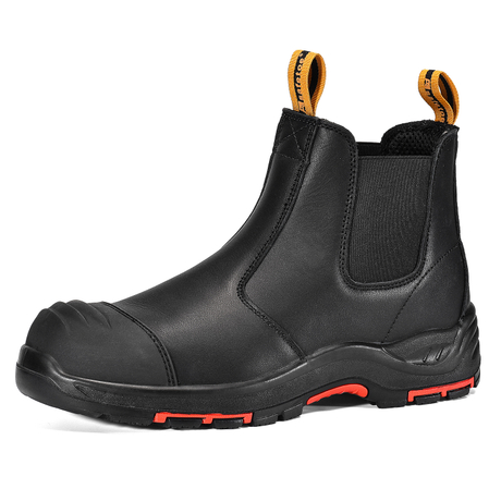 Slip-On-Sicherheitsstiefel für den Bergbau aus Verbundstoff M-8025NBK