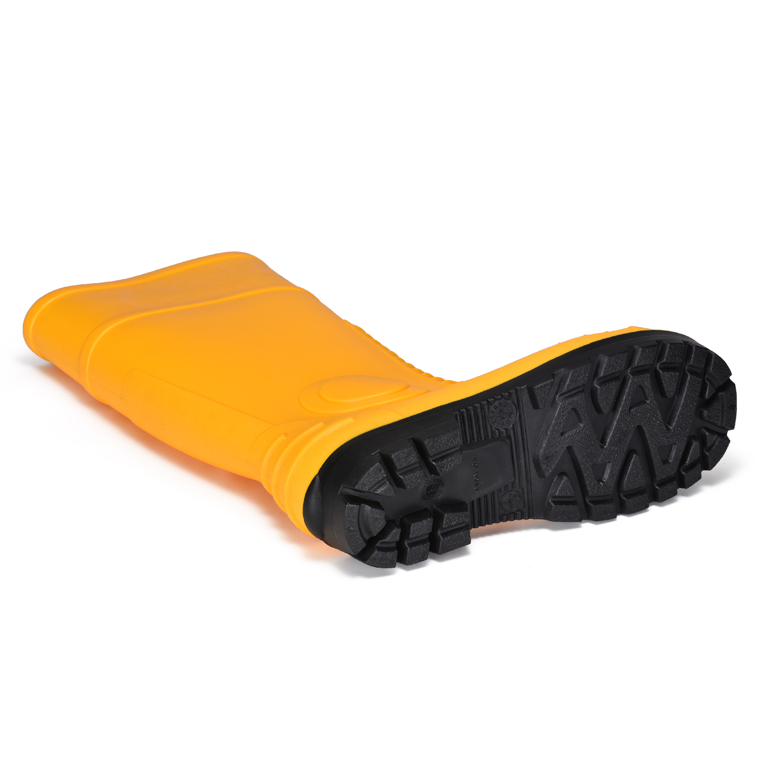 Gelbe Bergbau-PVC-Sicherheitsregenstiefel mit Stahlkappe W-6055 Gelb