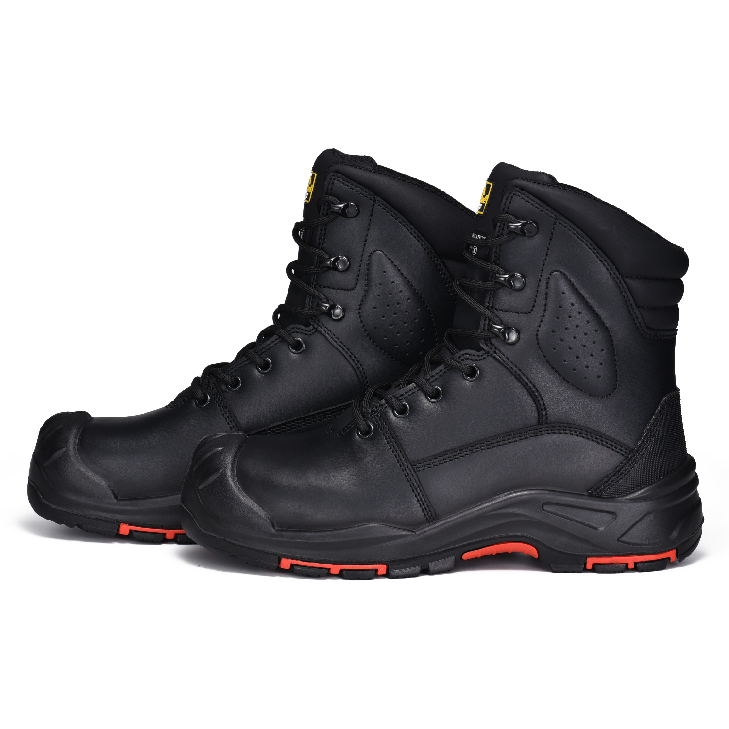 Zusammengesetzte Zehen wasserbeständige Hochleistungsstiefel H-9537 Schwarz